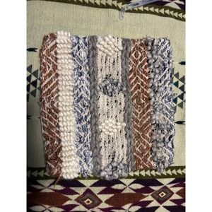Merchant 41 Boho Woven Textured Throw Pillow Cover 16x16 Geometric Chunky Knit